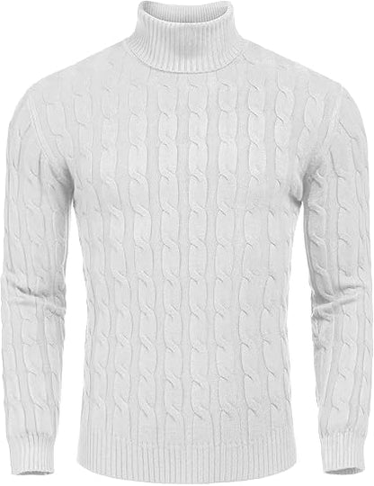 Pull en tricot à col roulé confortable pour homme