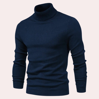 Pull col roulé confortable pour homme
