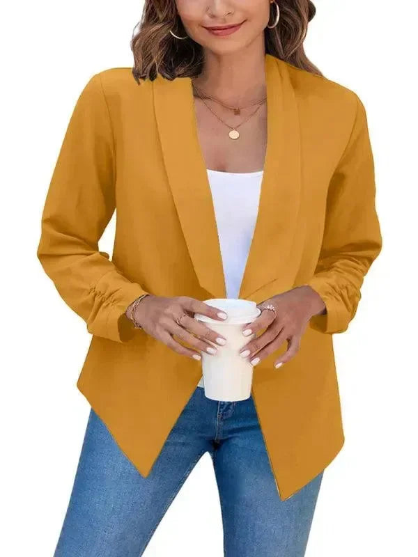 Blazer femme slim fit moderne col V