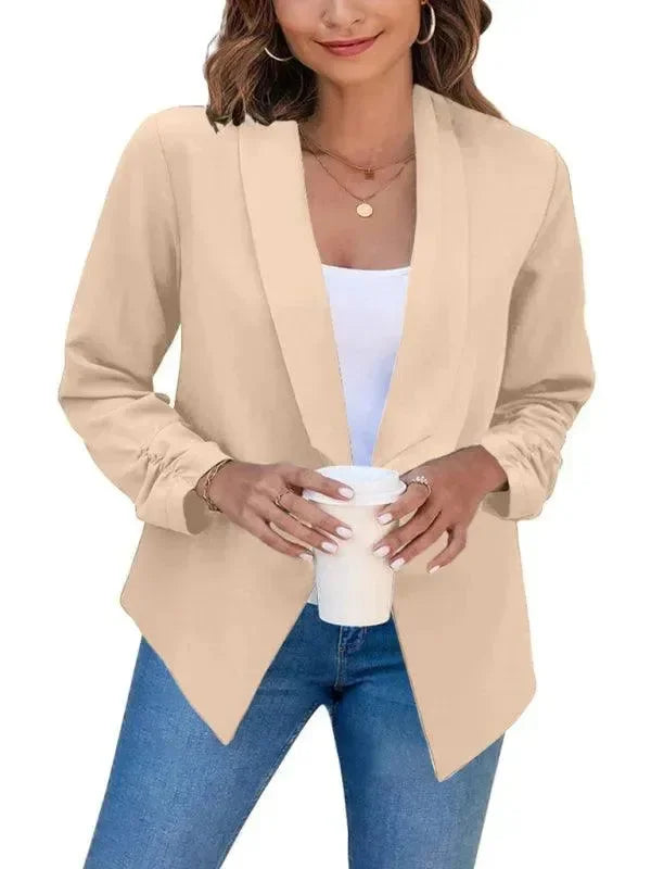 Blazer femme slim fit moderne col V