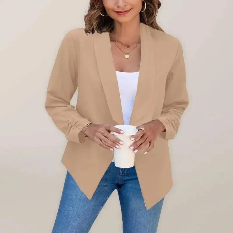 Blazer femme slim fit moderne col V
