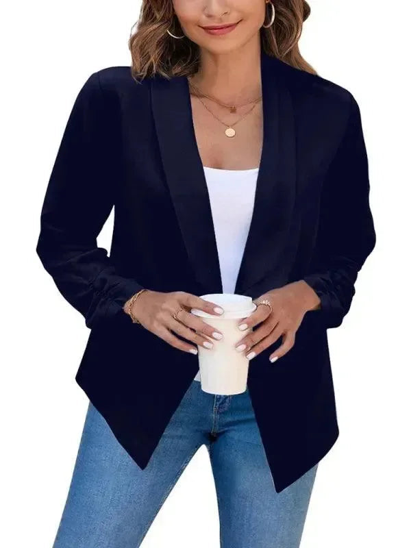 Blazer femme slim fit moderne col V