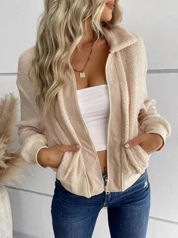 Veste d'hiver élégante pour femme coupe ajustée