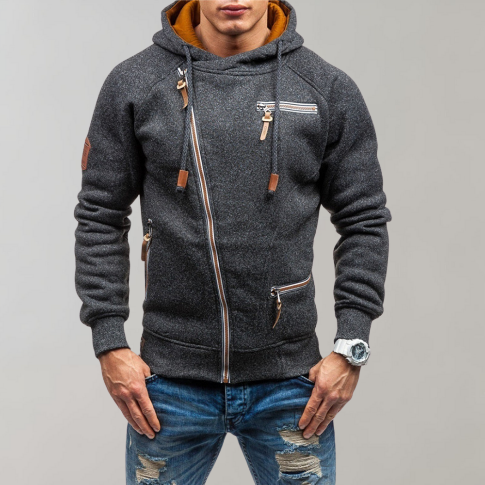 Sweat à capuche zippé confortable moderne et sportif