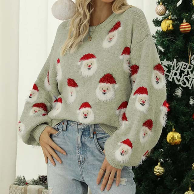 Pull de Noël Motif Rennes Festif