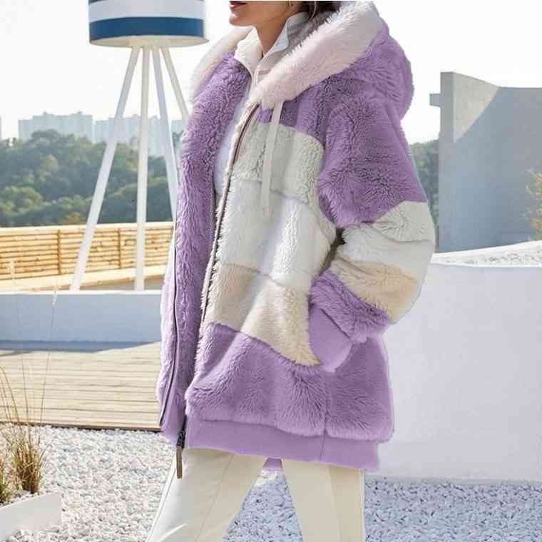 Veste à capuche tendance design Color Block
