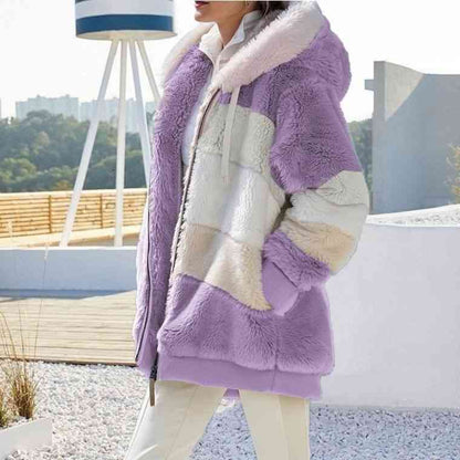 Veste à capuche tendance design Color Block
