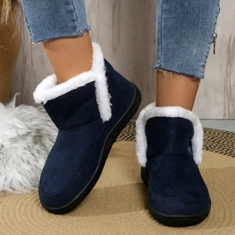 Bottes d'hiver en peluche chaudes pour femme