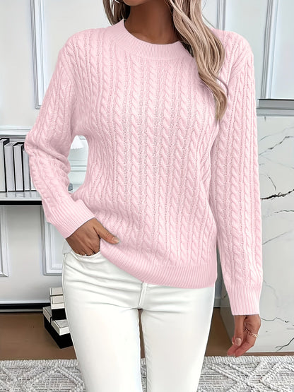 Pull-overs souples en maille torsadée pour femme