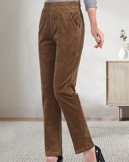 Pantalon femme confortable Uni Coupe décontractée