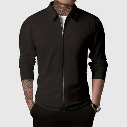 Veste gaufrée chaude zippée pour homme