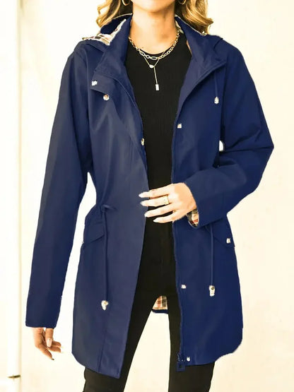 Manteau d'hiver élégant pour femme, coupe longue