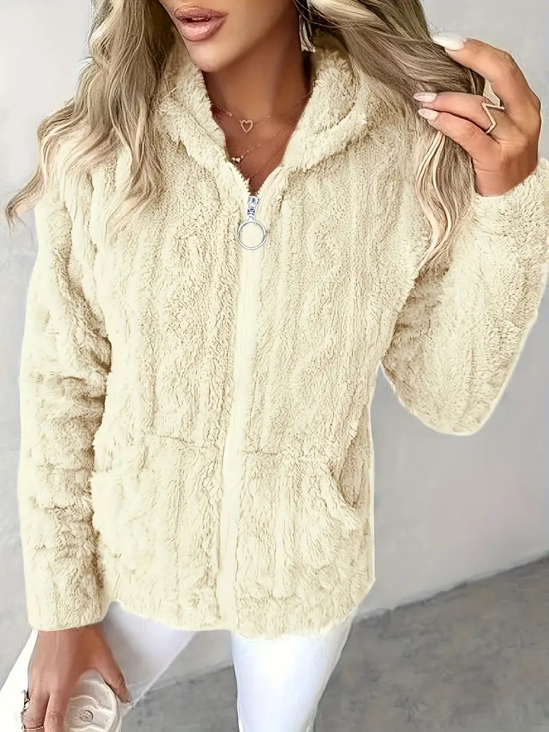 Sweat à capuche doux et confortable avec fermeture éclair