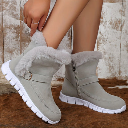 Bottes d'hiver femme à boucle et fermeture éclair