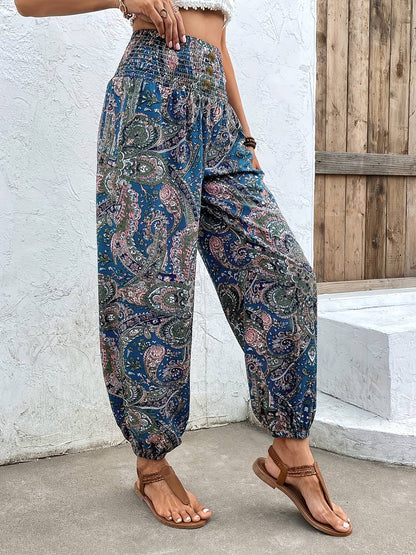 Pantalon féminin coloré à imprimé tendance