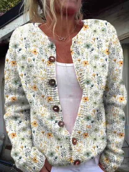 Gilet Femme Style Floral Élégant