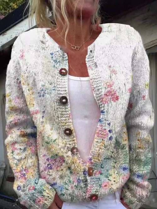 Gilet Femme Style Floral Élégant