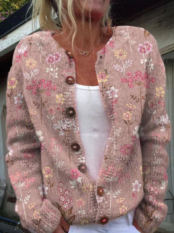 Gilet Femme Style Floral Élégant