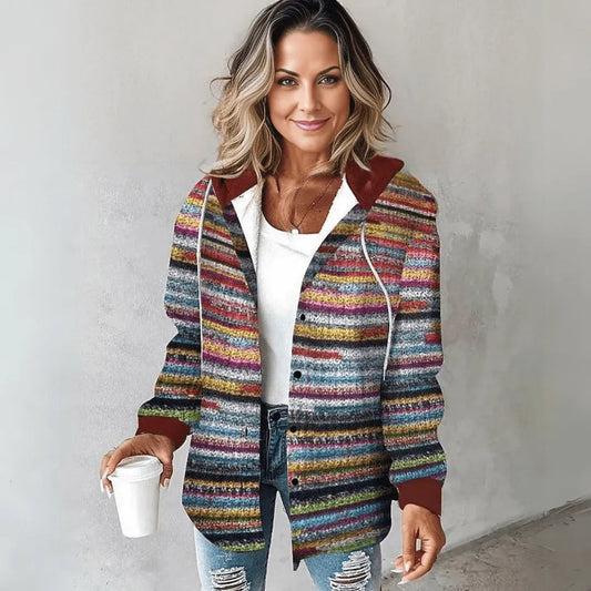Stylische Damenweste Bunt Gestrickt - IdealeKleiden