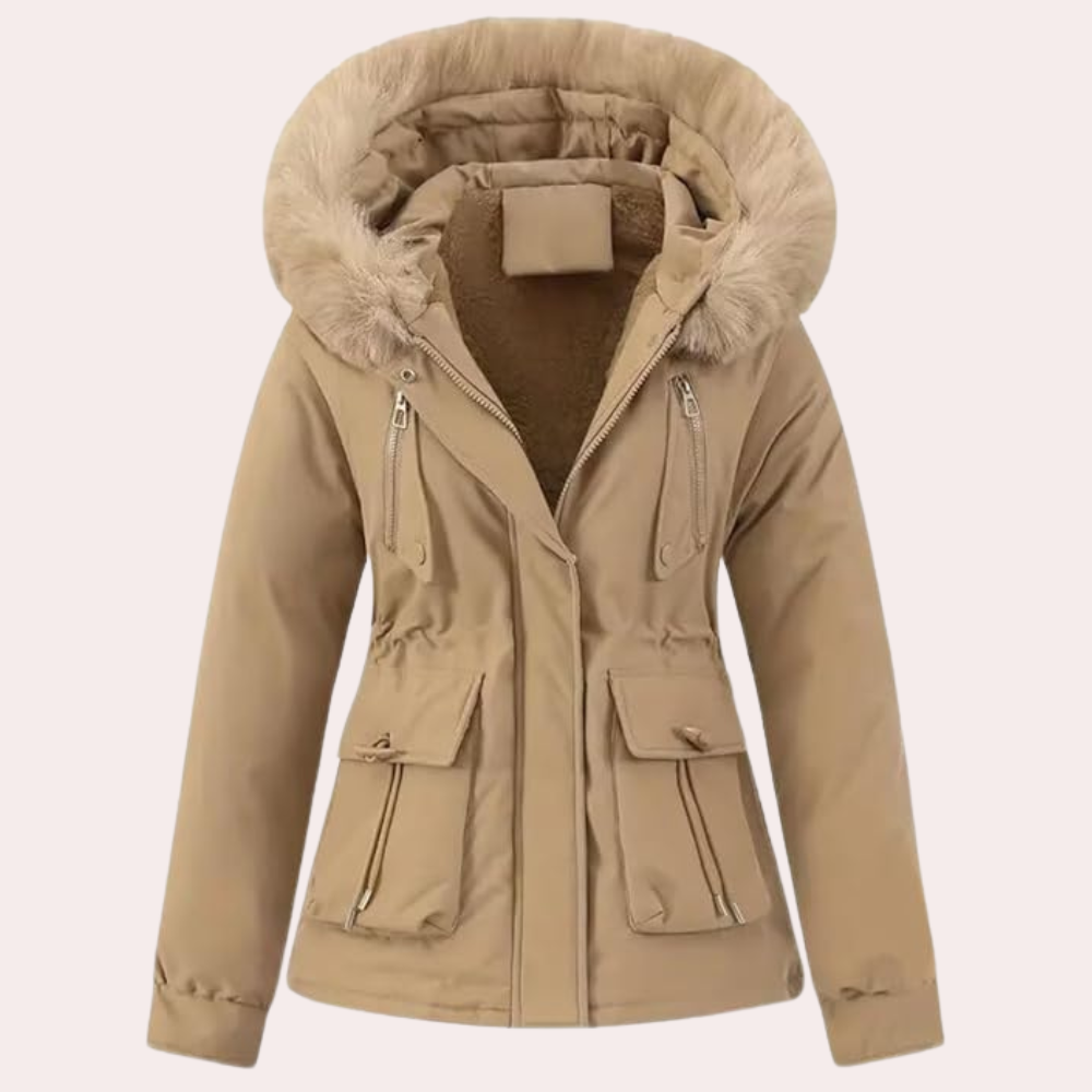 Veste d'hiver pour femme chaude à capuche en polaire