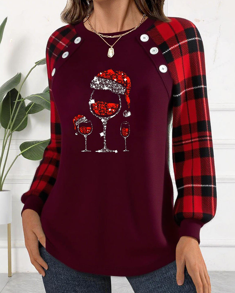 Verre à vin à carreaux Cadeau