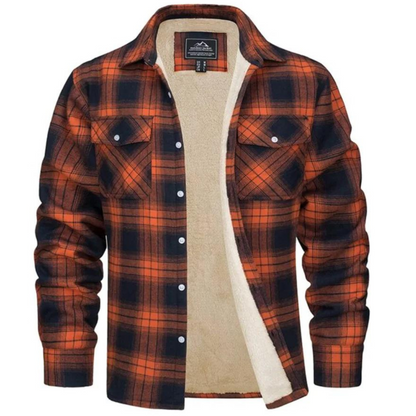 Manteau en polaire à carreaux Chaud & Élégant