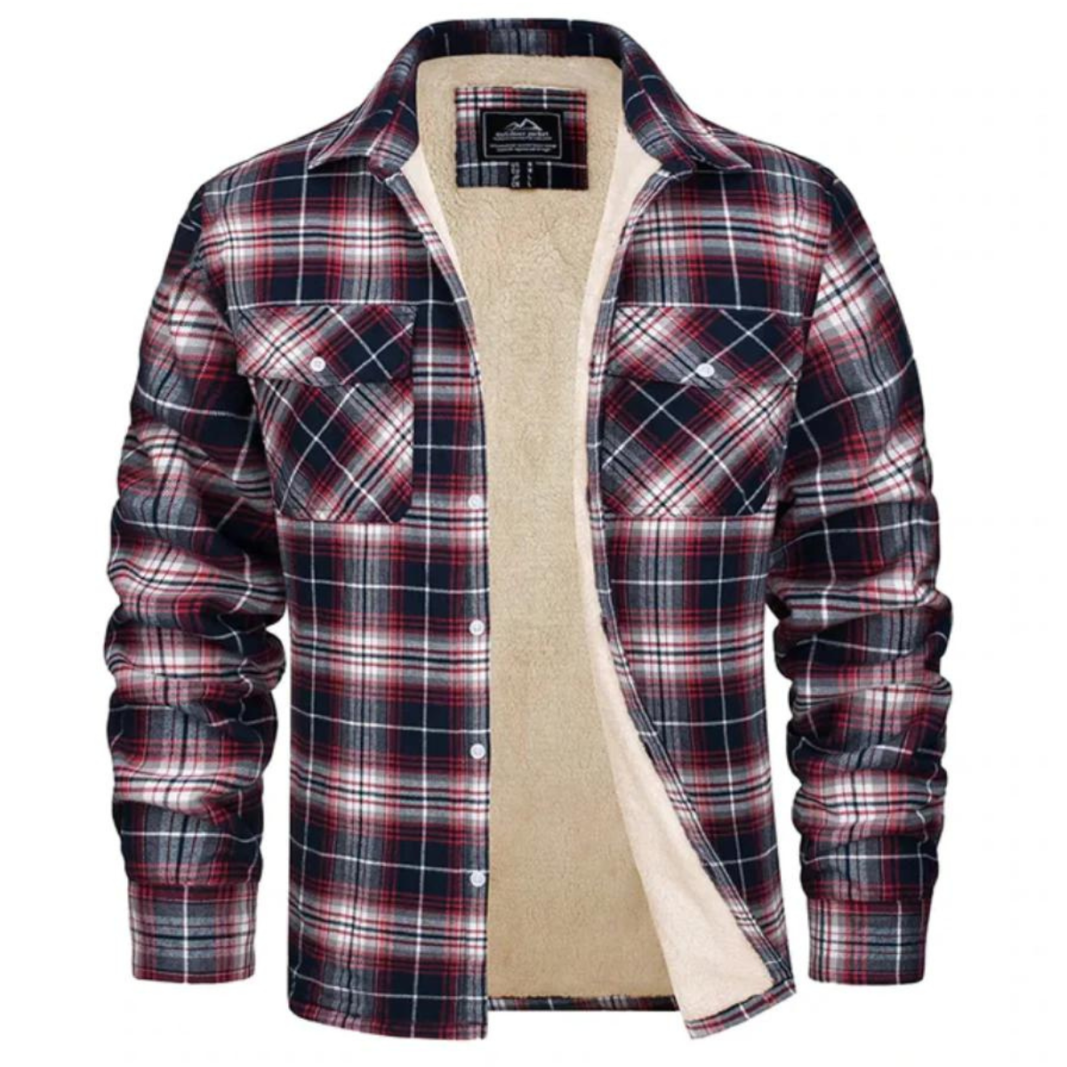 Manteau en polaire à carreaux Chaud & Élégant