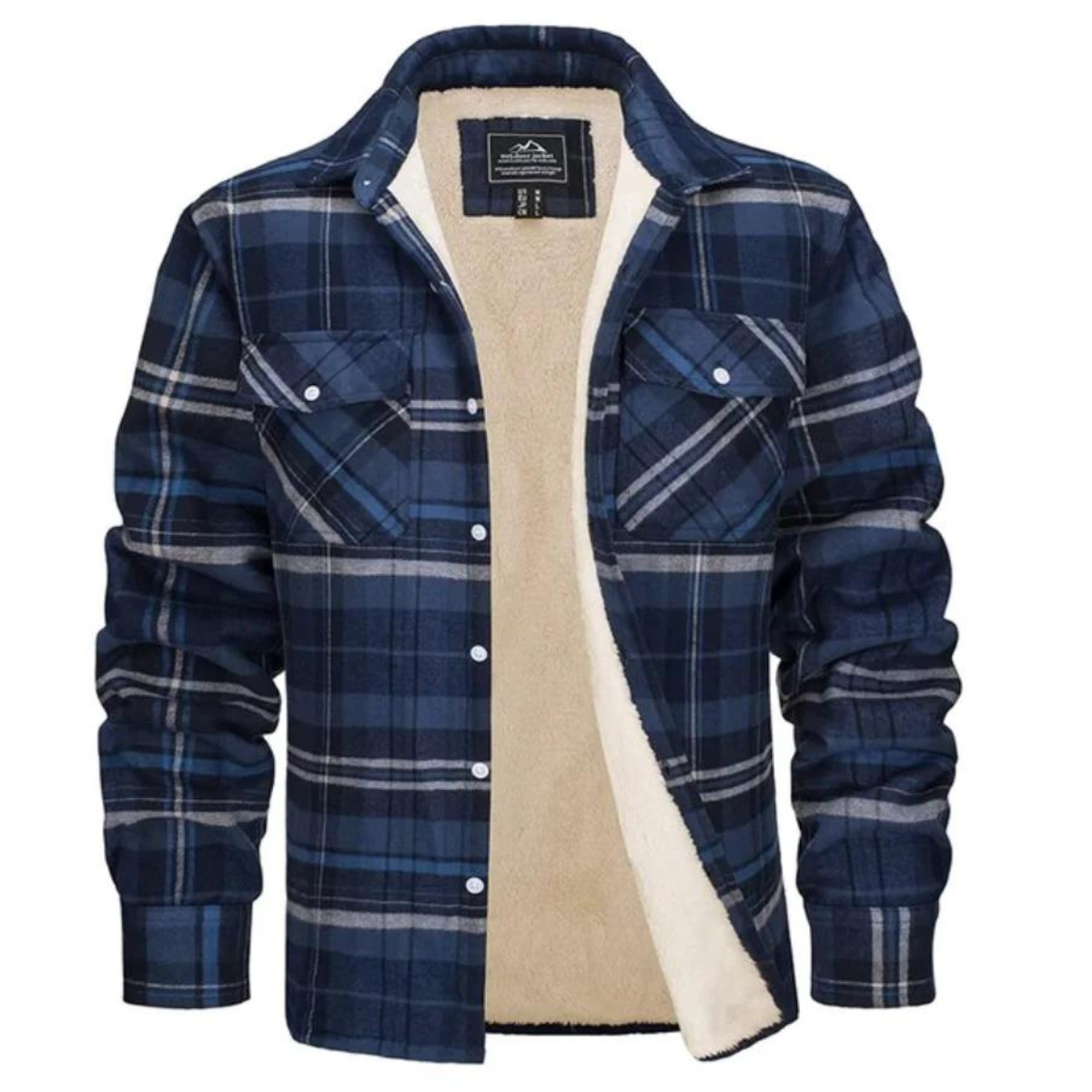 Manteau en polaire à carreaux Chaud & Élégant