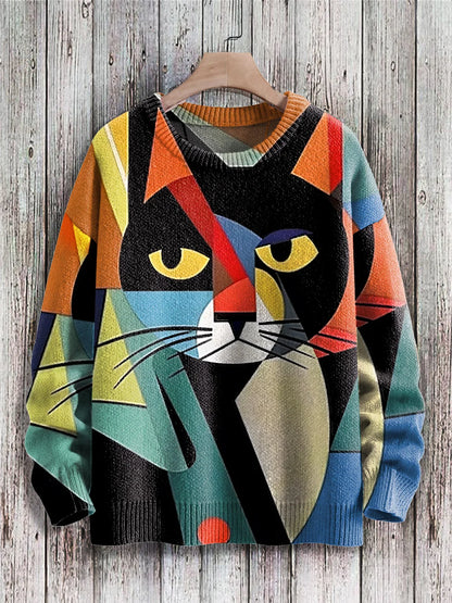 Pull-over Femme Chats Couleurs Vives