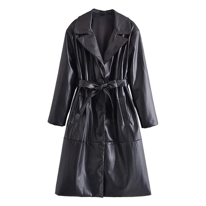 Blouson en cuir élégant pour femme, moderne et raffiné