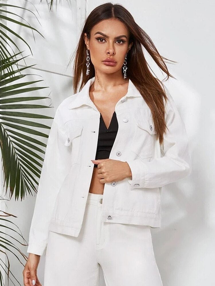 Veste blanche femme stylée, moderne et confortable