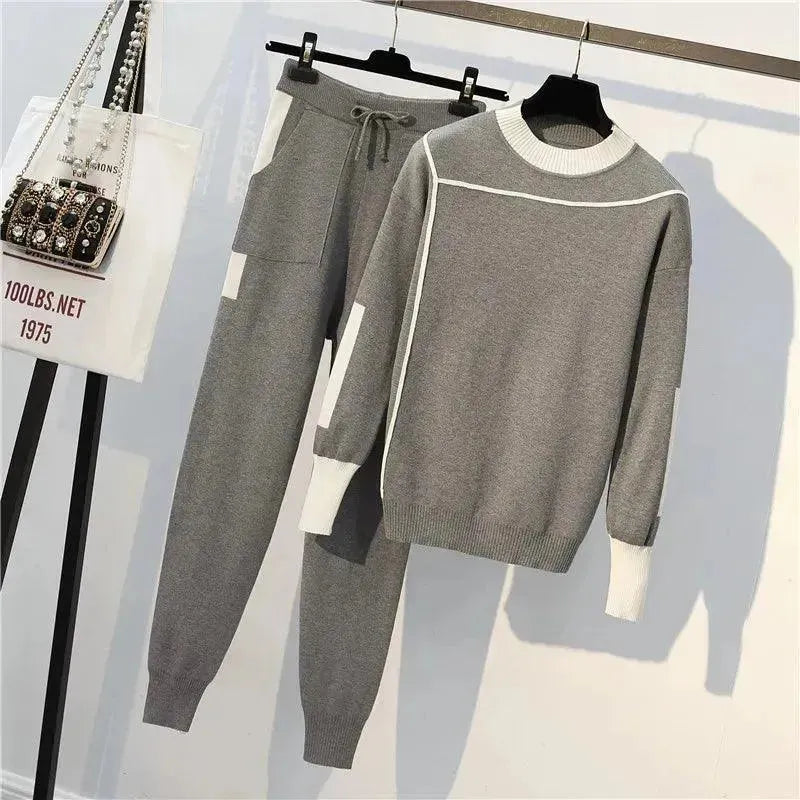 Ensemble Pull Tricoté Deux Pièces Femme