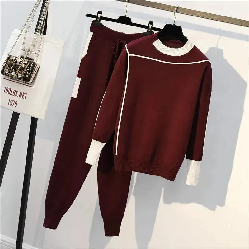 Ensemble Pull Tricoté Deux Pièces Femme