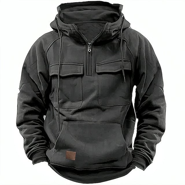 Sweat à capuche d'hiver pour hommes en polaire chaude