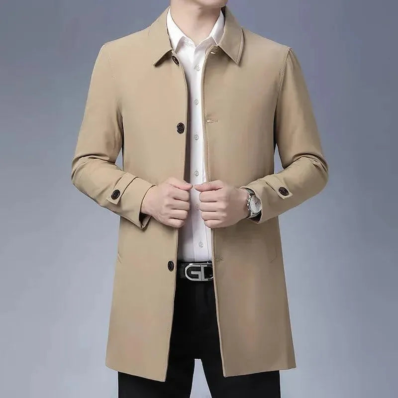 Manteau de voiture classique pour homme à fermeture rapide