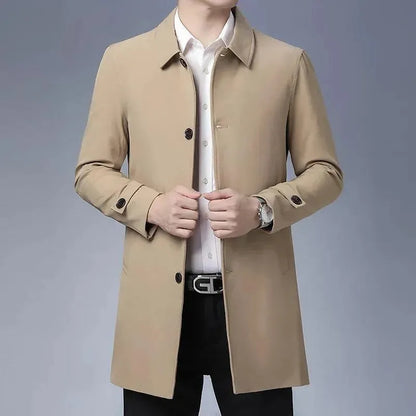 Manteau de voiture classique pour homme à fermeture rapide