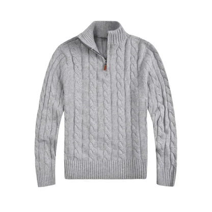 Pull à torsades élégant homme style classique