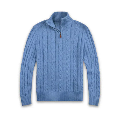 Pull à torsades élégant homme style classique