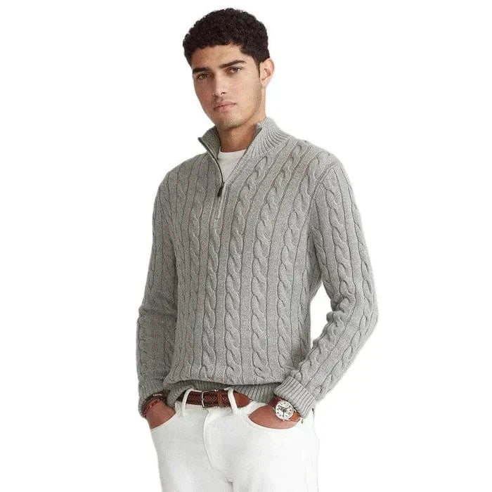 Eleganter Kabelpullover Herren Classic Style - IdealeKleiden