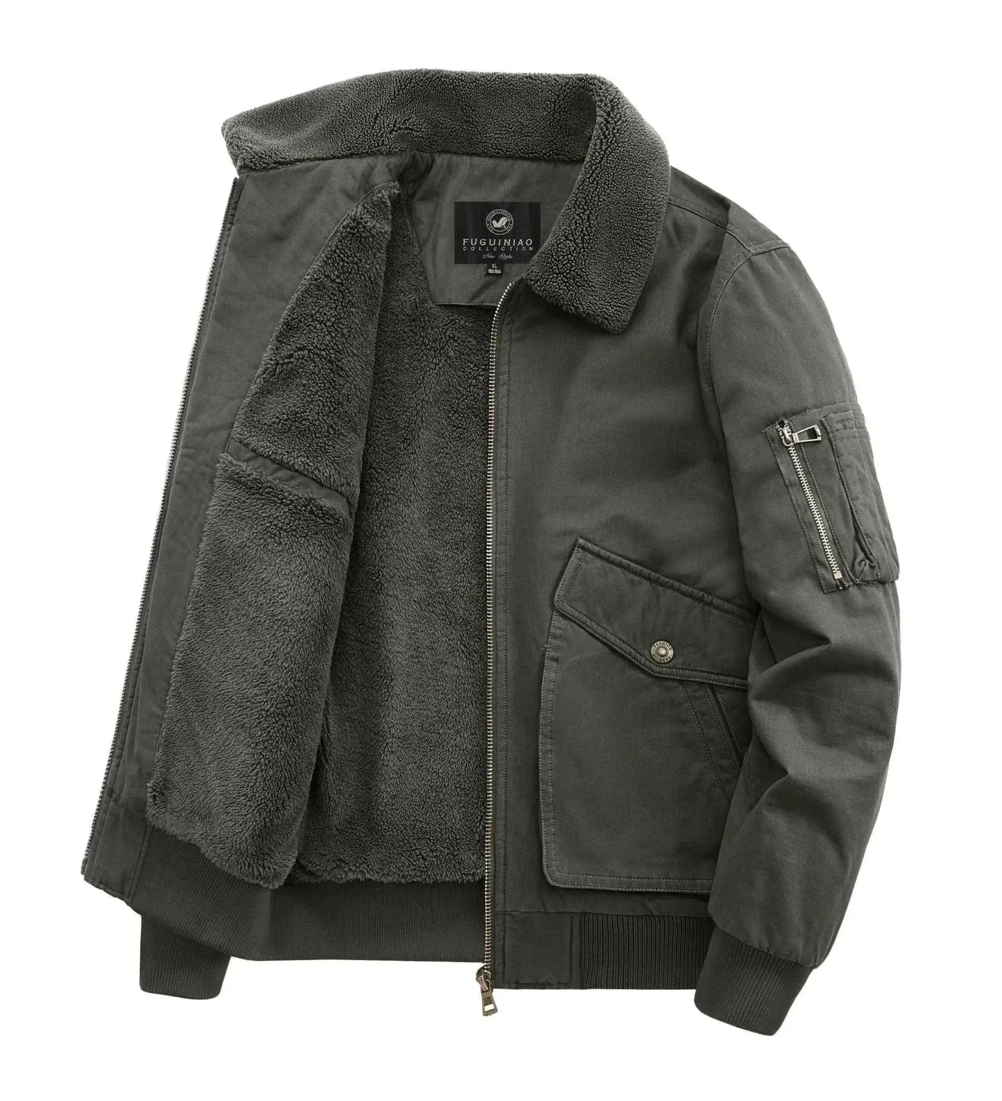 Veste d'hiver pour homme Polaire Classique Chaude