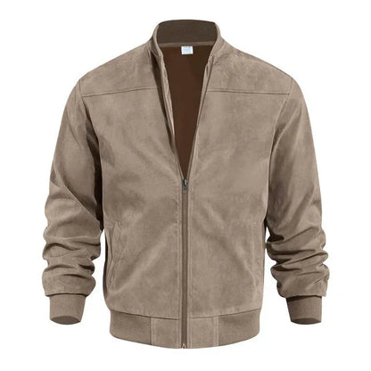 Blouson aviateur en cuir pour hommes léger et élégant