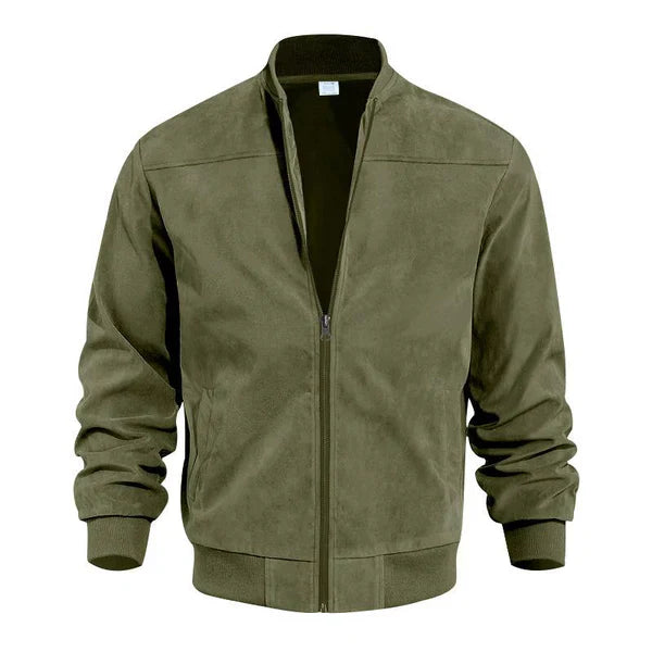 Blouson aviateur en cuir pour hommes léger et élégant