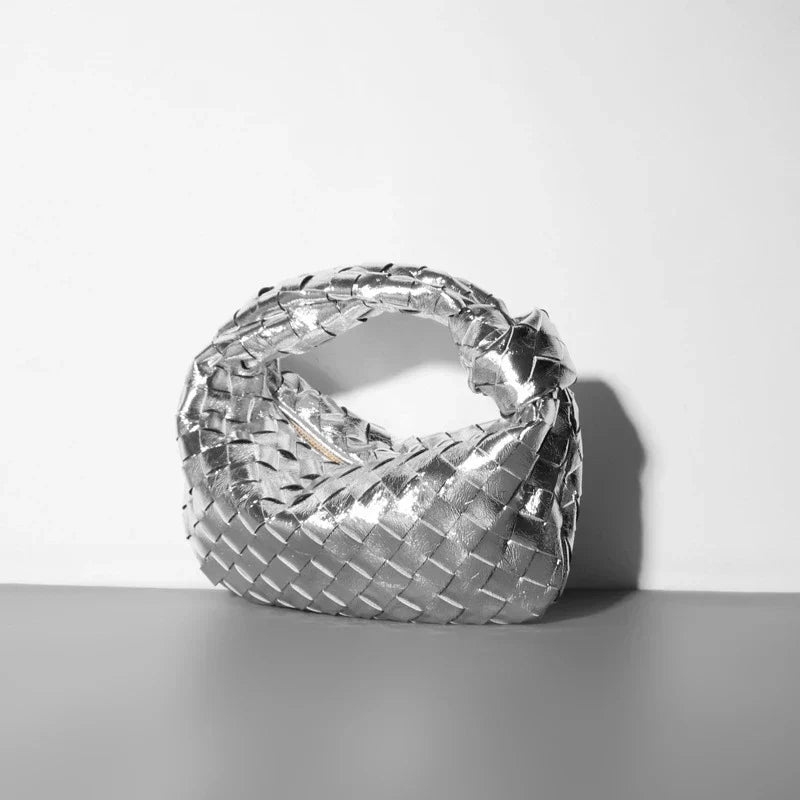 Sac à main de luxe Tressé Métallisé Élégance