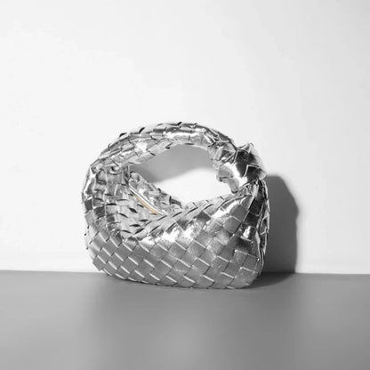 Sac à main de luxe Tressé Métallisé Élégance