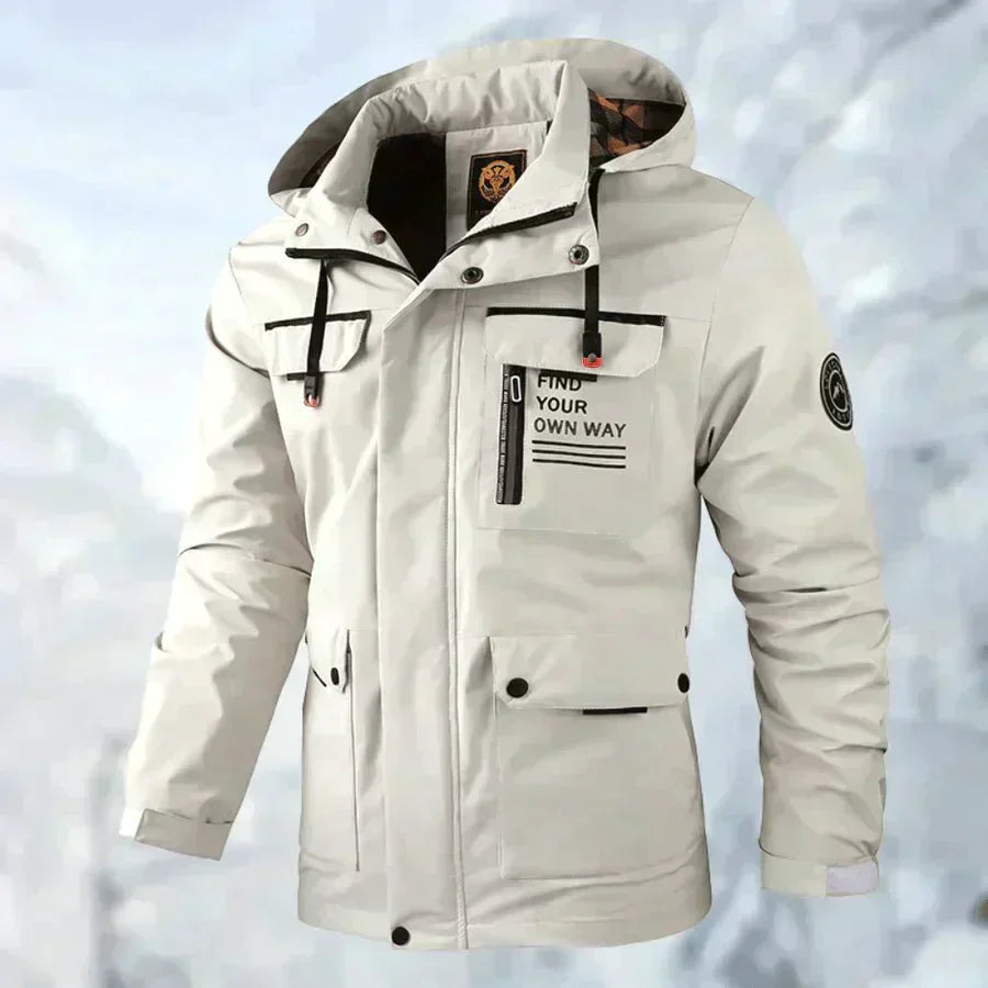 Veste d'hiver homme chaude avec capuche et poches