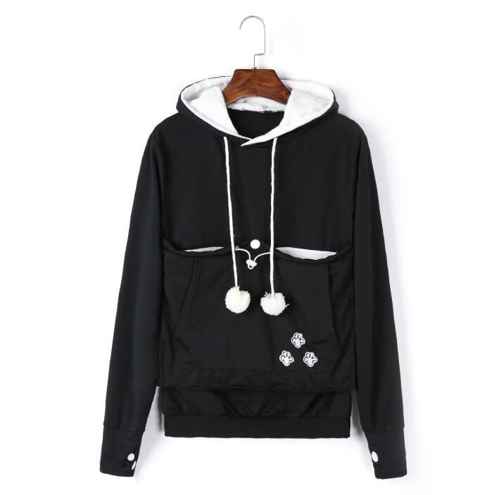 Sweat à capuche pour chat confortable avec poche