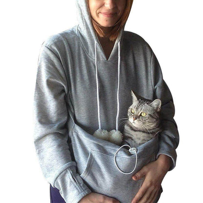 Sweat à capuche pour chat confortable avec poche