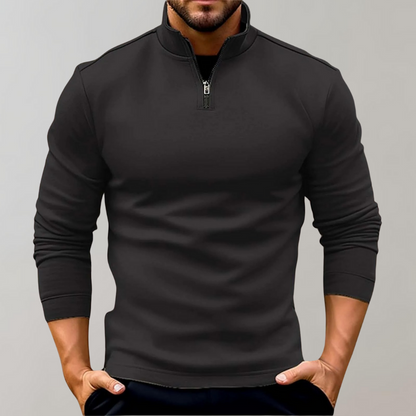 Pull confortable à fermeture éclair pour homme