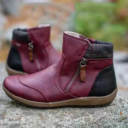 Bottines femme Confortable Cuir Fermeture rapide