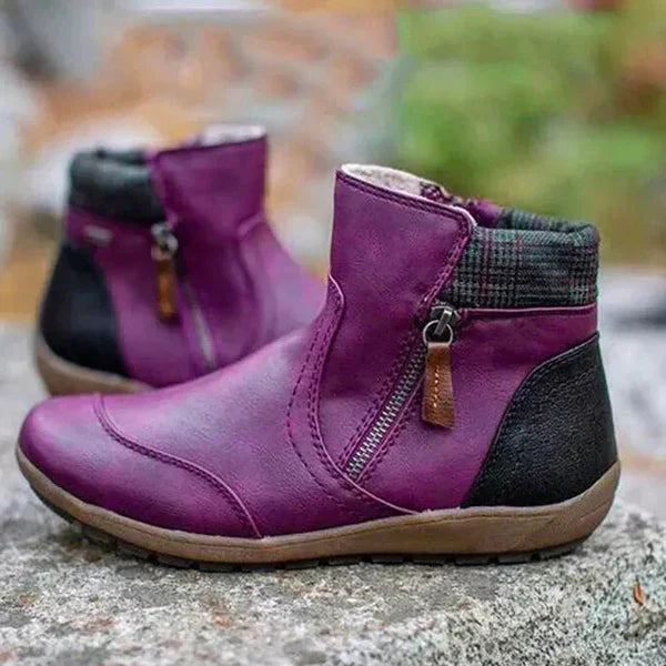Bottines femme Confortable Cuir Fermeture rapide